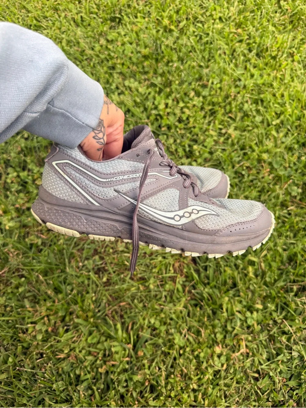 Saucony Cohesion Women’s Running Shoes Gray Mint Size 8